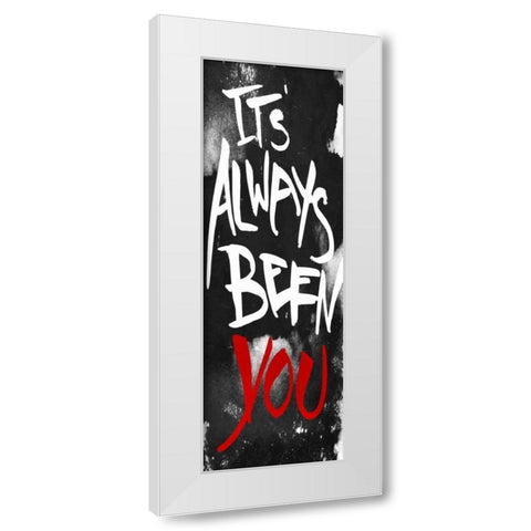 Always You Red White Modern Wood Framed Art Print by OnRei