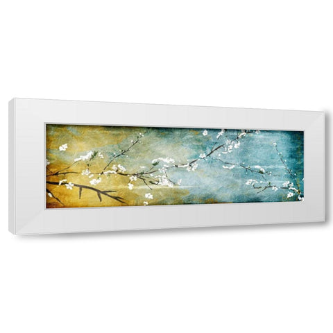 In The Wind White Modern Wood Framed Art Print by OnRei