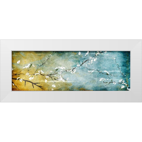 In The Wind White Modern Wood Framed Art Print by OnRei