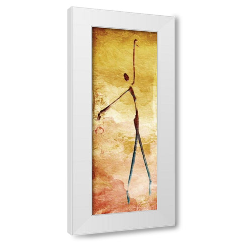 Harmonious Dancer White Modern Wood Framed Art Print by OnRei