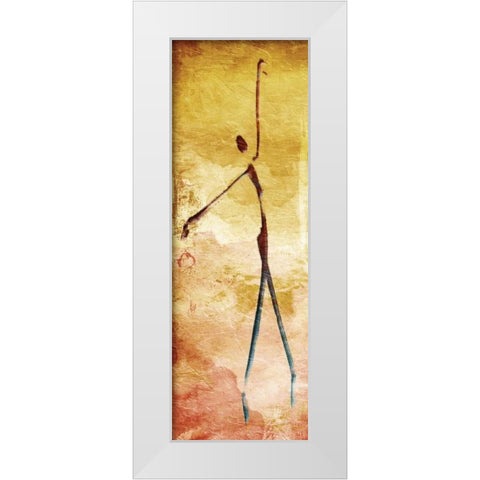 Harmonious Dancer White Modern Wood Framed Art Print by OnRei