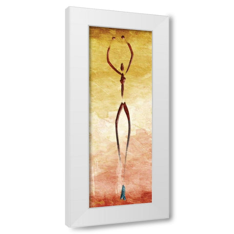 Harmonious Dancer Two White Modern Wood Framed Art Print by OnRei