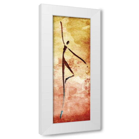 Harmonious Dancer Three White Modern Wood Framed Art Print by OnRei