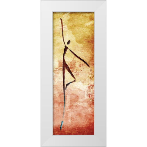 Harmonious Dancer Three White Modern Wood Framed Art Print by OnRei