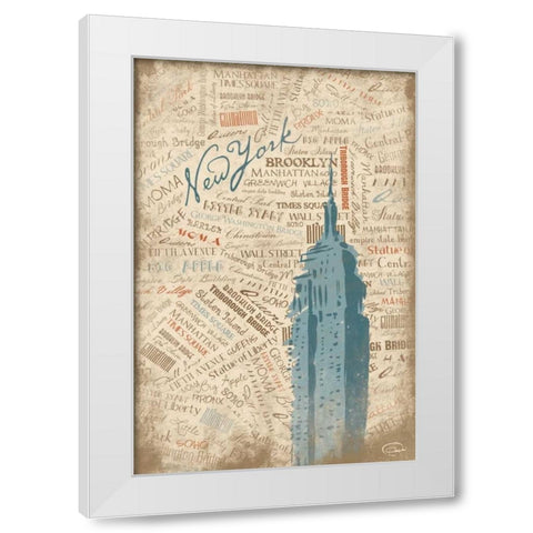 EMPIRE STATE White Modern Wood Framed Art Print by OnRei