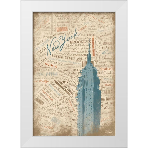 EMPIRE STATE White Modern Wood Framed Art Print by OnRei