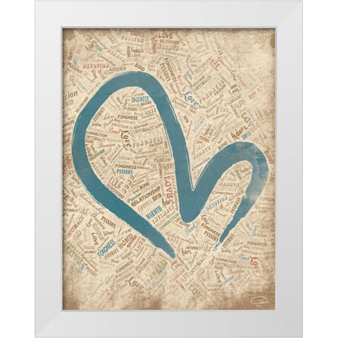 LOVE SOMEONE White Modern Wood Framed Art Print by OnRei