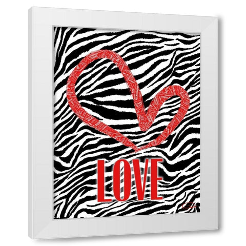 LOVE BR White Modern Wood Framed Art Print by OnRei