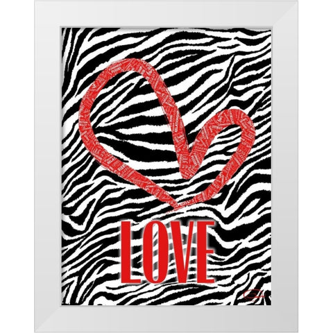 LOVE BR White Modern Wood Framed Art Print by OnRei