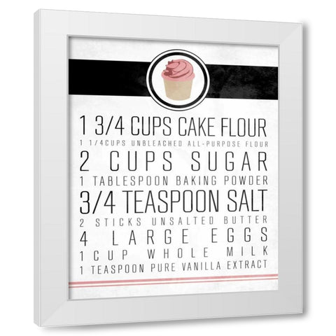 Cupcakes 2 White Modern Wood Framed Art Print by OnRei