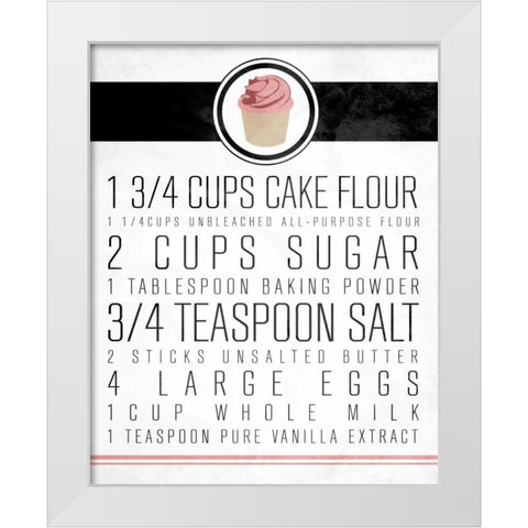 Cupcakes 2 White Modern Wood Framed Art Print by OnRei