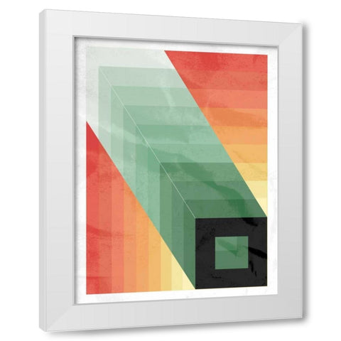 Square White Modern Wood Framed Art Print by OnRei