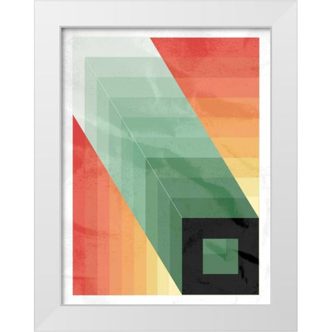 Square White Modern Wood Framed Art Print by OnRei