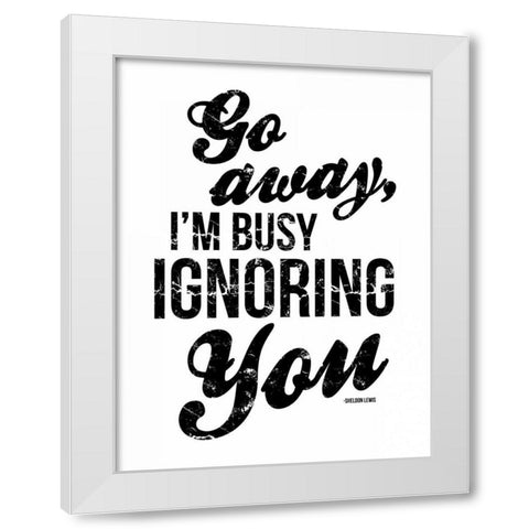 Ignoring White Modern Wood Framed Art Print by OnRei