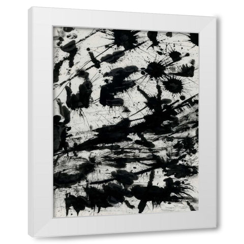 Splatter 2 White Modern Wood Framed Art Print by OnRei