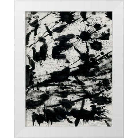 Splatter 2 White Modern Wood Framed Art Print by OnRei