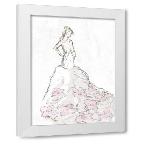 Fashion Flower Dress 2 White Modern Wood Framed Art Print by OnRei