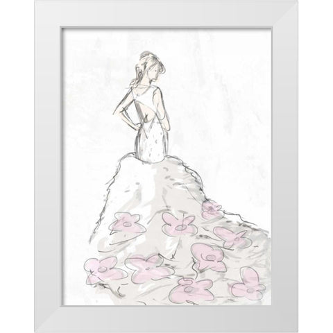 Fashion Flower Dress 2 White Modern Wood Framed Art Print by OnRei