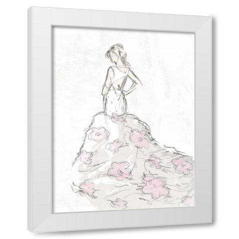 Fashion Flower Dress White Modern Wood Framed Art Print by OnRei