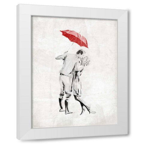 Romantic Love White Modern Wood Framed Art Print by OnRei