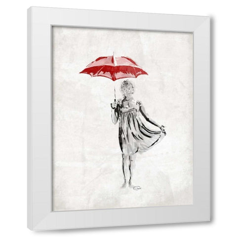 Romantic Love B White Modern Wood Framed Art Print by OnRei