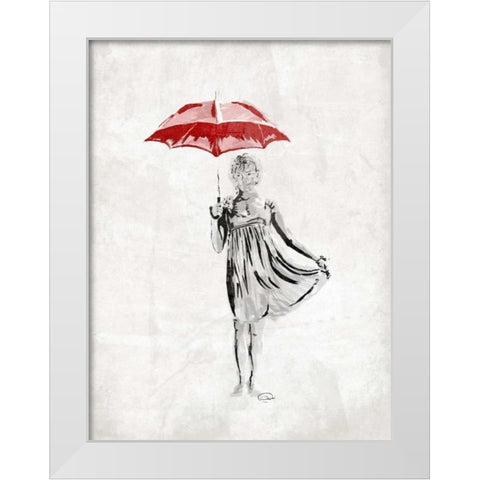 Romantic Love B White Modern Wood Framed Art Print by OnRei