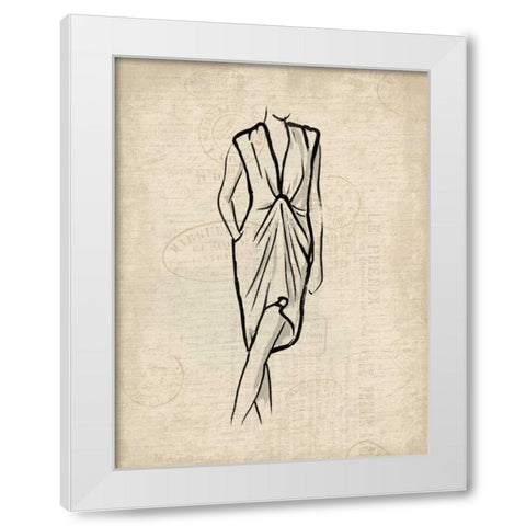 Canvas Dress 2 White Modern Wood Framed Art Print by OnRei