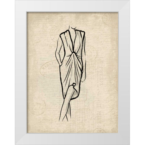 Canvas Dress 2 White Modern Wood Framed Art Print by OnRei