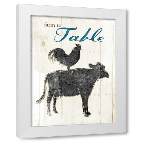 Farm To Table White Modern Wood Framed Art Print by OnRei