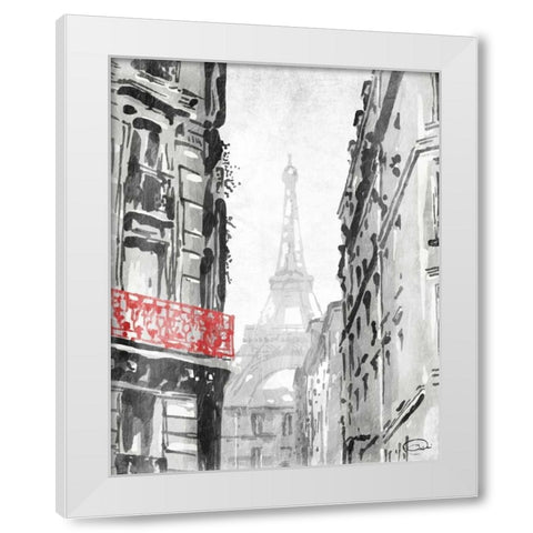 City View Redpop White Modern Wood Framed Art Print by OnRei