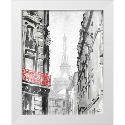 City View Redpop White Modern Wood Framed Art Print by OnRei