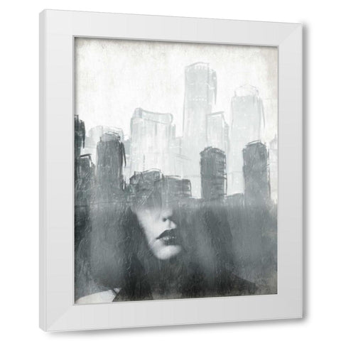 Skyline Mind White Modern Wood Framed Art Print by OnRei