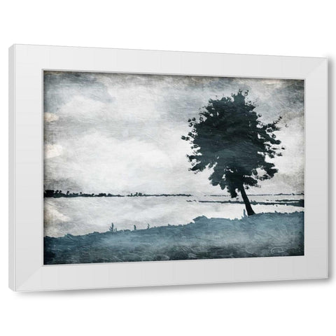 Enjoy The Scenery White Modern Wood Framed Art Print by OnRei