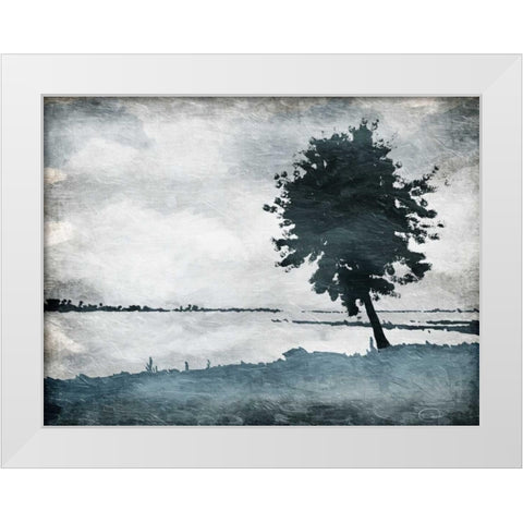 Enjoy The Scenery White Modern Wood Framed Art Print by OnRei