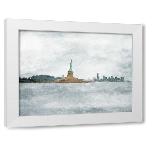 New York State Of Mind White Modern Wood Framed Art Print by OnRei