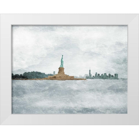 New York State Of Mind White Modern Wood Framed Art Print by OnRei