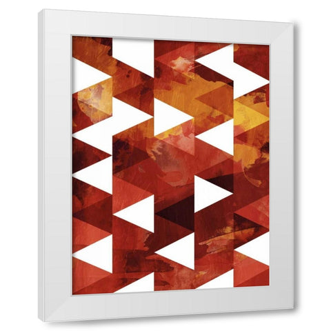 Breath Of Fire White Modern Wood Framed Art Print by OnRei