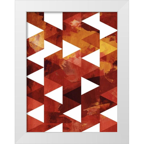 Breath Of Fire White Modern Wood Framed Art Print by OnRei