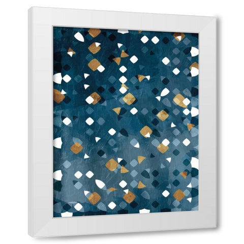 Lost In Abstract White Modern Wood Framed Art Print by OnRei