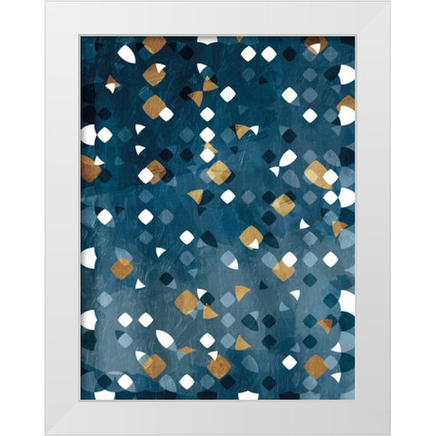 Lost In Abstract White Modern Wood Framed Art Print by OnRei