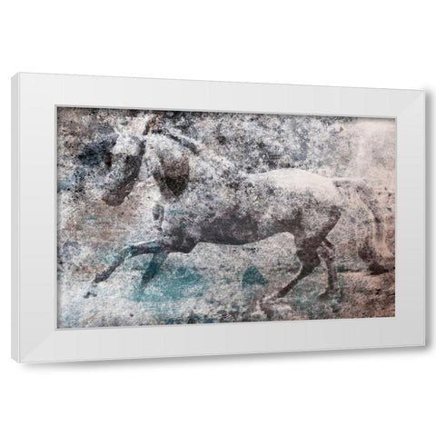 Pushing Through White Modern Wood Framed Art Print by OnRei