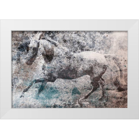 Pushing Through White Modern Wood Framed Art Print by OnRei