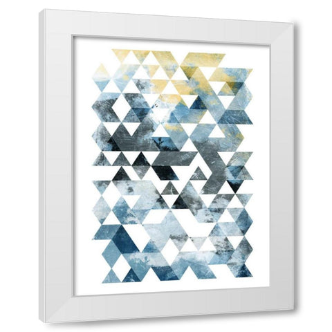 Grey Day White Modern Wood Framed Art Print by OnRei