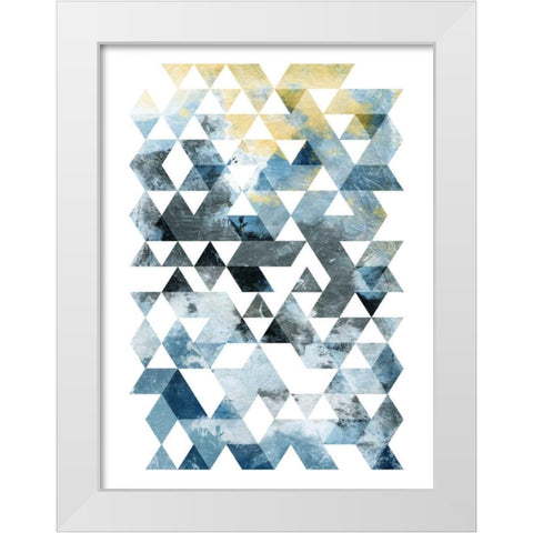 Grey Day White Modern Wood Framed Art Print by OnRei