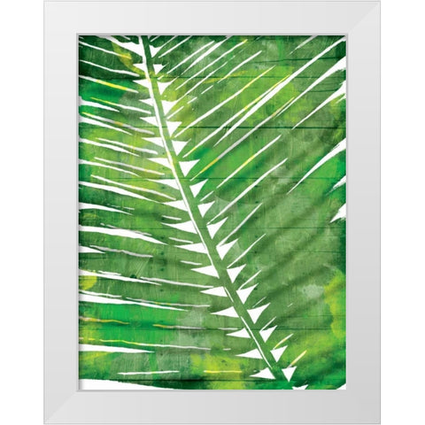 Watercolor Palms White Modern Wood Framed Art Print by OnRei