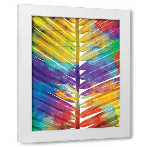 Watercolorful Palms Mate White Modern Wood Framed Art Print by OnRei