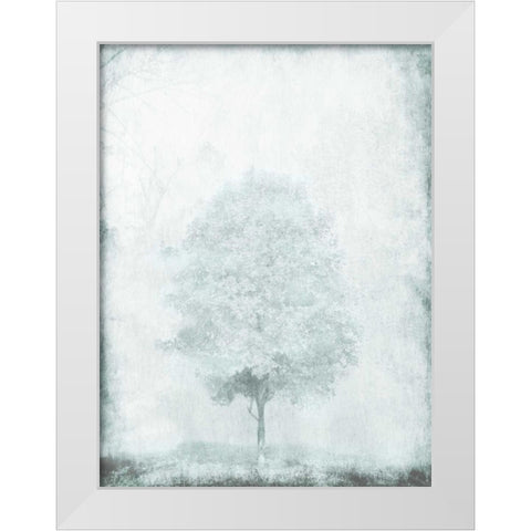 Snow Tree White Modern Wood Framed Art Print by OnRei