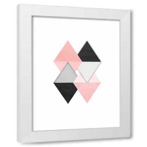 Rose Simplicity White Modern Wood Framed Art Print by OnRei