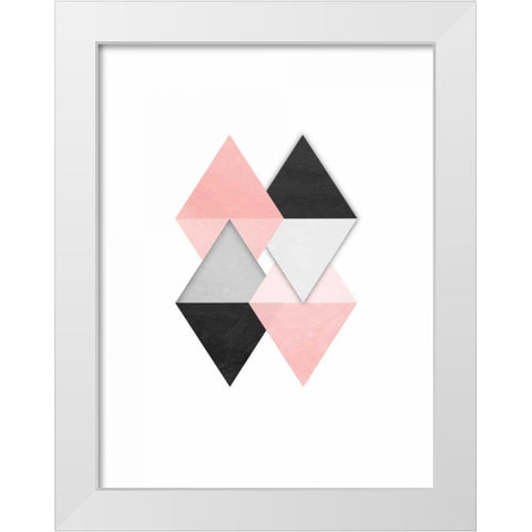 Rose Simplicity White Modern Wood Framed Art Print by OnRei