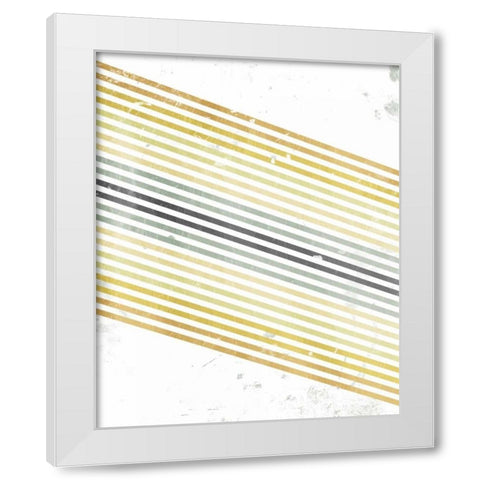 Grey Sun White Modern Wood Framed Art Print by OnRei